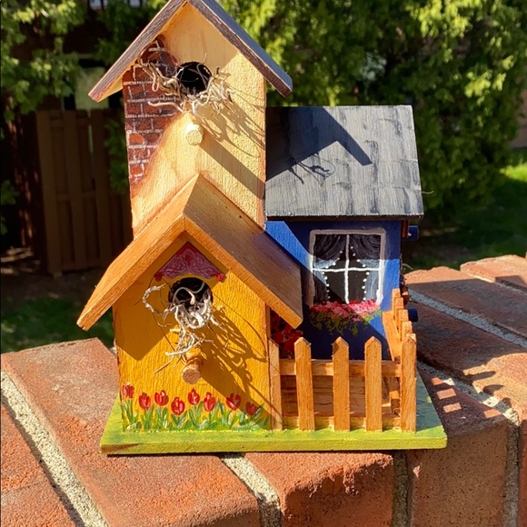 Other - Handpainted birdhouse 🌸-Happy Home Cul De Sac 💕